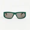 Les Lunettes Pilota Sunglasses in Dark Green