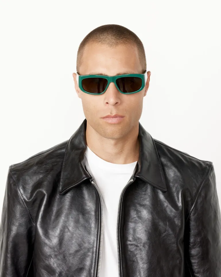 Les Lunettes Pilota Sunglasses in Dark Green