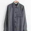 Light Tailored Overshirt in Grey Melange