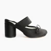 Logo Elastic Ballet Decollete in Black