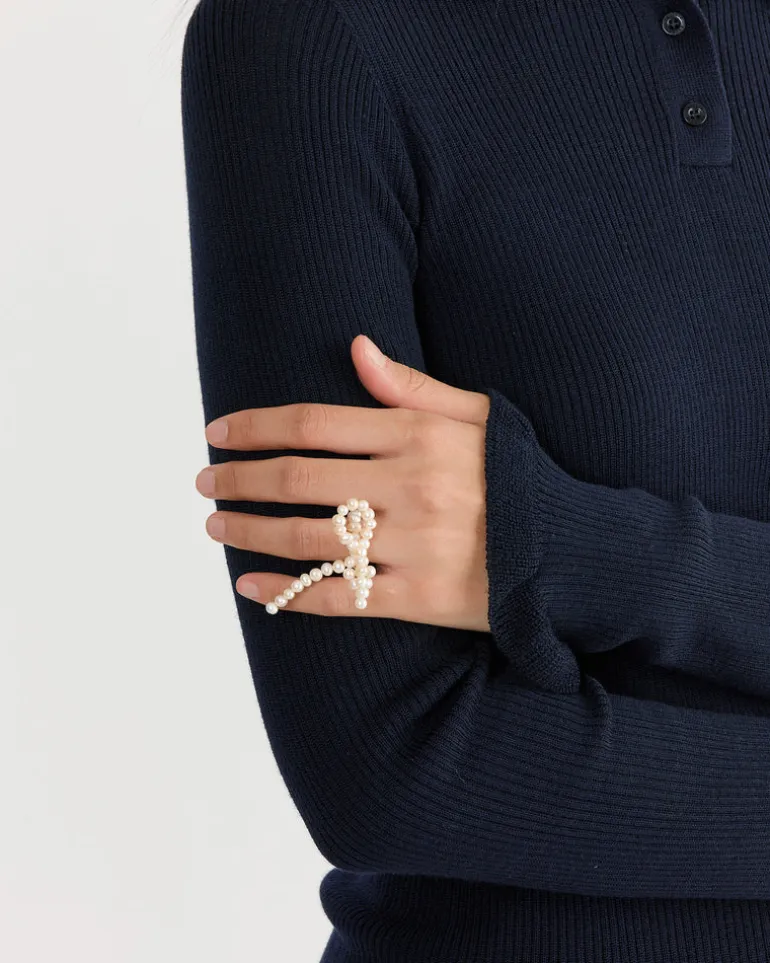 Loop The Loop Fresh Water Pearls Ring