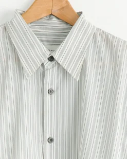Loose Cotton Shirt in Light Grey