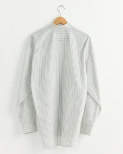 Loose Cotton Shirt in Light Grey
