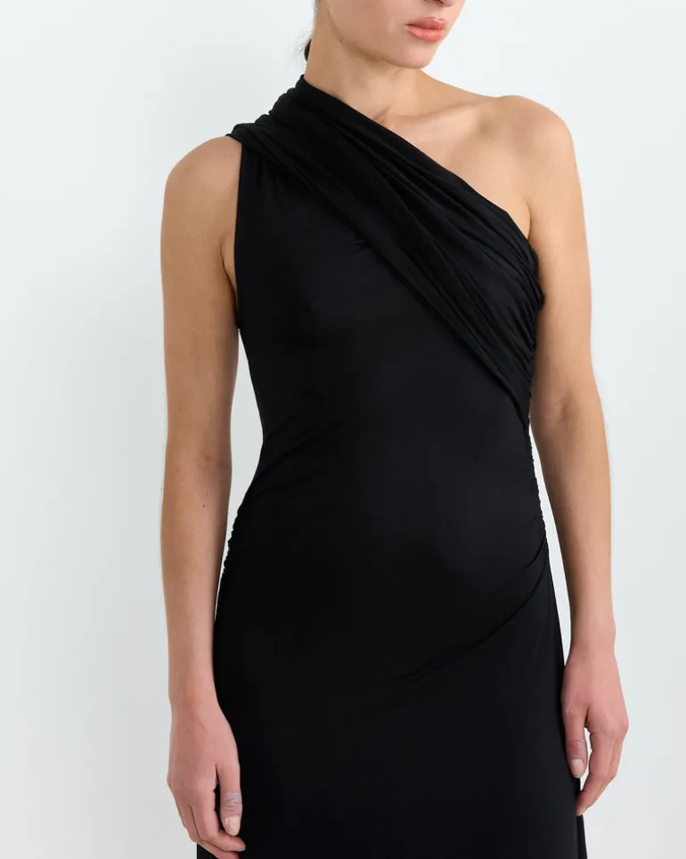 Lucia Midi Dress in Black