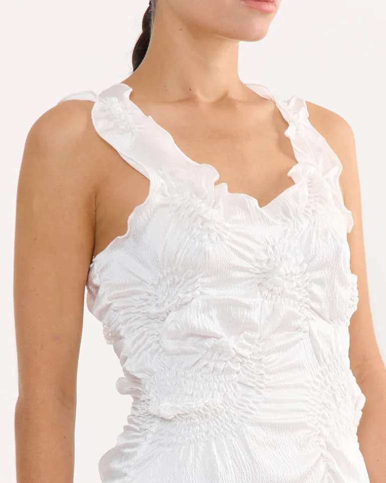 Markiza Paisley Dress in White