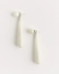 Medium Angelika Earrings in Vegetable Ivory