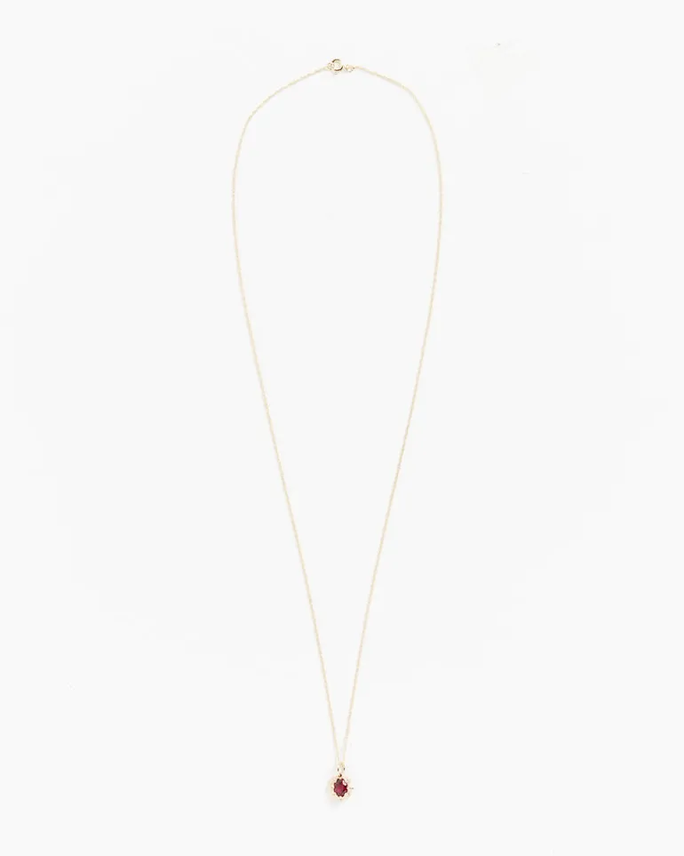Mini Bamboo Pendant in Gold/Red