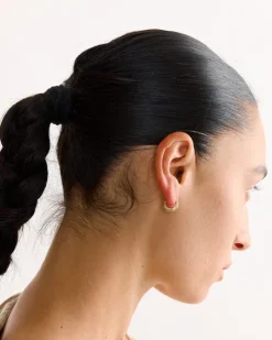Mini Octagon Hoop Earring