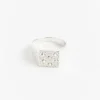 Mini Rose Garden Signet in Silver/Clear