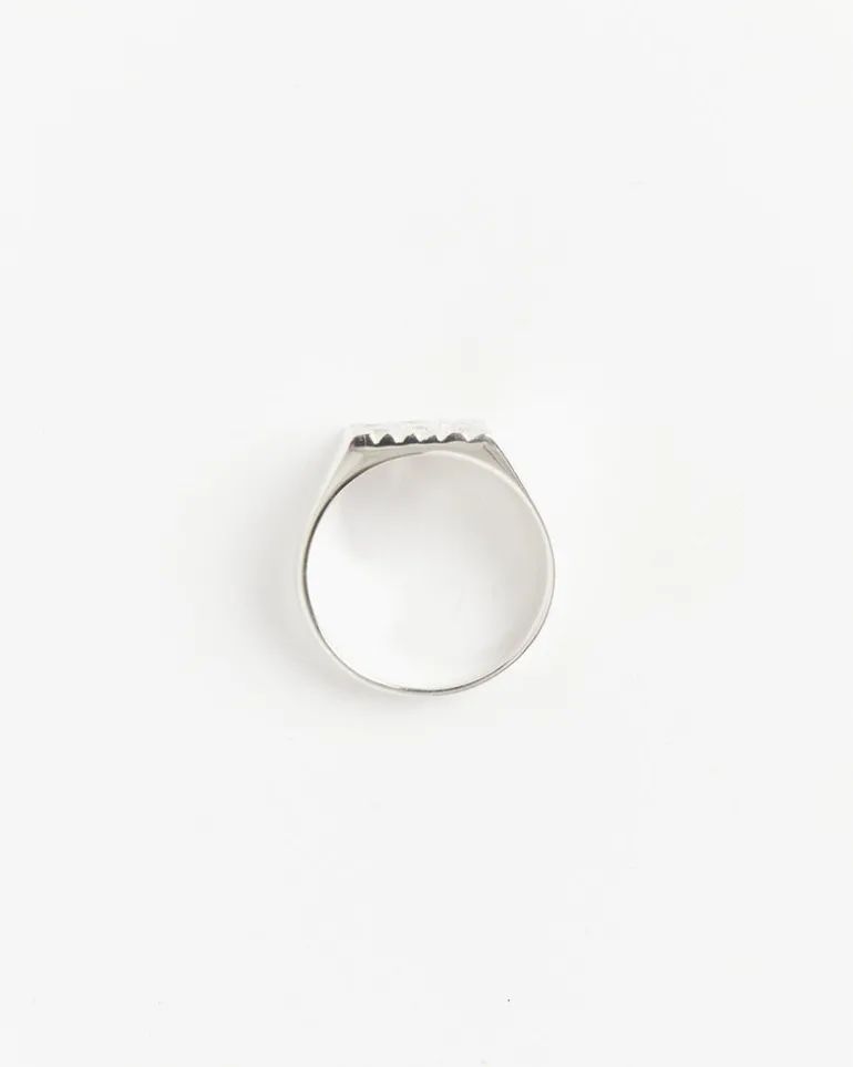 Mini Rose Garden Signet in Silver/Clear