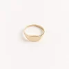 Mini Signet Pinky Ring in 14K Yellow Gold