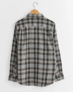 Motif Plaid Shirt in Grey