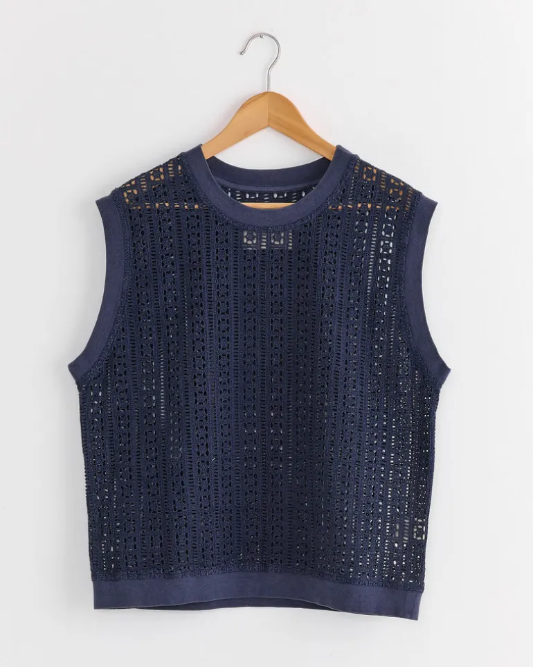 Noto Vest in Schiffli Future Dusk