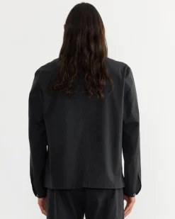 Notte Shirt in Silky Cotton Poplin Black