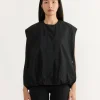 Nylon Blousant Vest in Black
