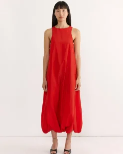 Nylon Jalouise Dress in Lava
