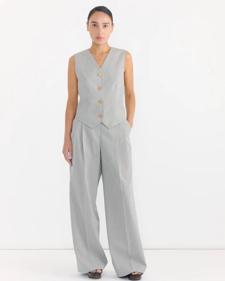 Occa Vest in Grey Brown Melange