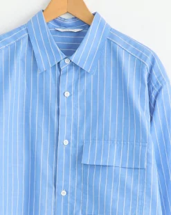 Oversized Shirt in Blue Stripe