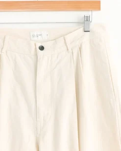10oz Denim 2 Tuck Pant in Ecru