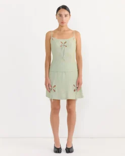Petal Camisole in Swamp Green
