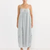 Petal Sun Dress in Fog Grey