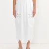 Petal Sun Skirt in White
