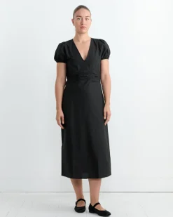 Pinched Dress in Black