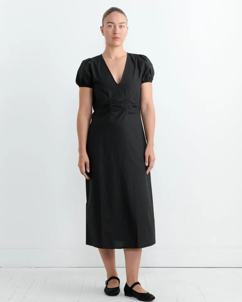 Pinched Dress in Black