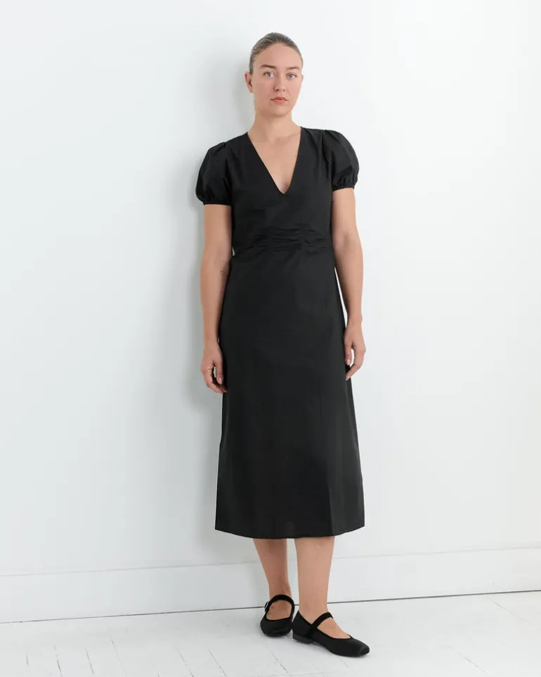 Pinched Dress in Black