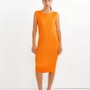 Pleats Please MC July Dress in Orange