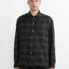 Ray Shirt in Black/Chocolate Brown
