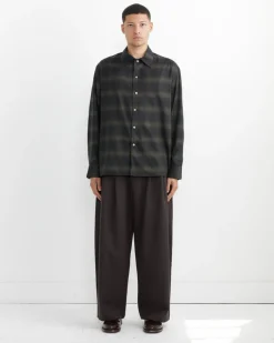Ray Shirt in Black/Chocolate Brown