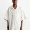 Re-Engineered Overshirt in Stripe Natural