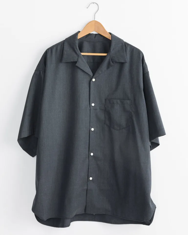 Re-Engineered Twill Overshirt in Anthracite