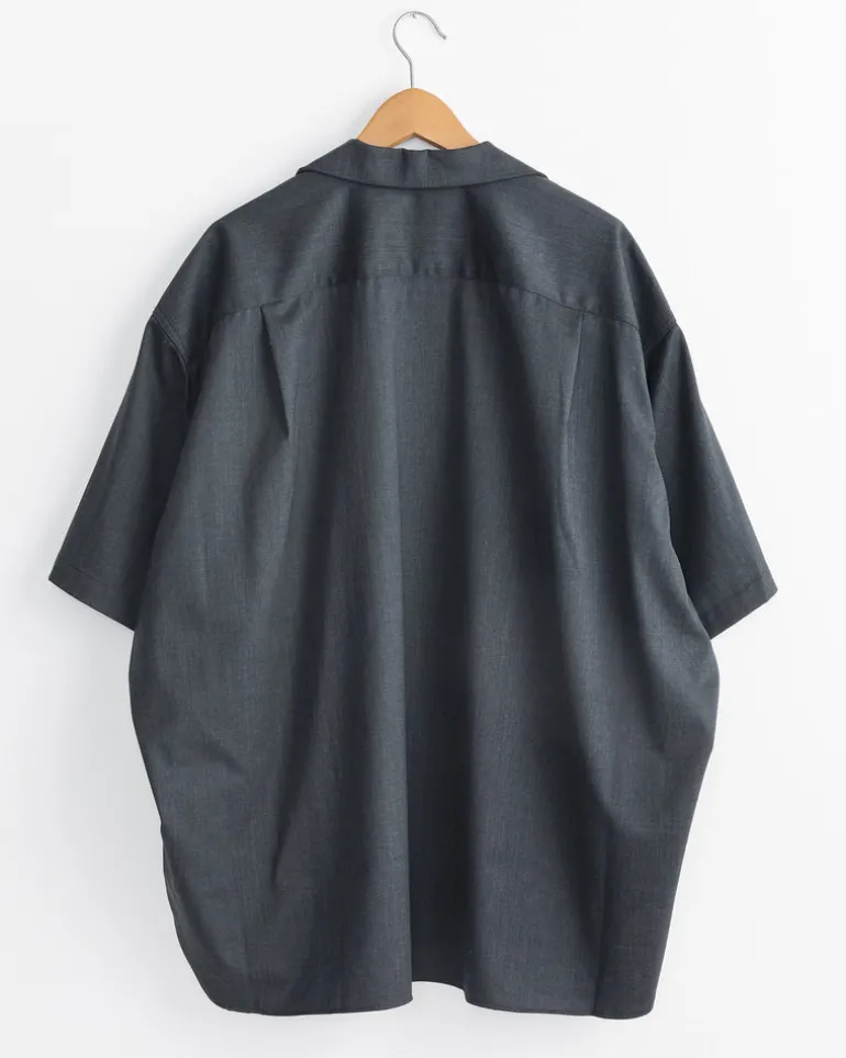 Re-Engineered Twill Overshirt in Anthracite