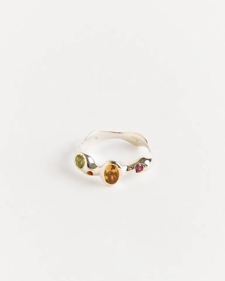 Reina Ring in Sterling Silver/Mixed Gems