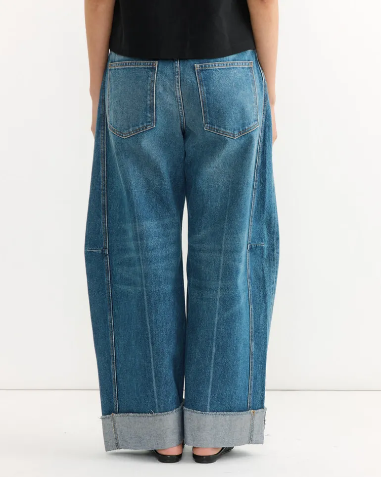 Relaxed Cuffed Lasso in Vista Blue