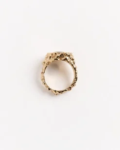 Roca Eye Ring in Gold/Jade