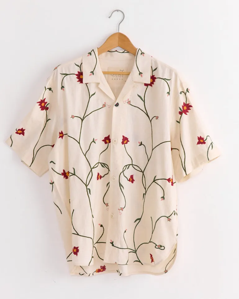 Ronen Embroidery Shirt in Natural