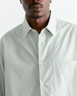 Routine Shirt in Organic Poplin Ice Green