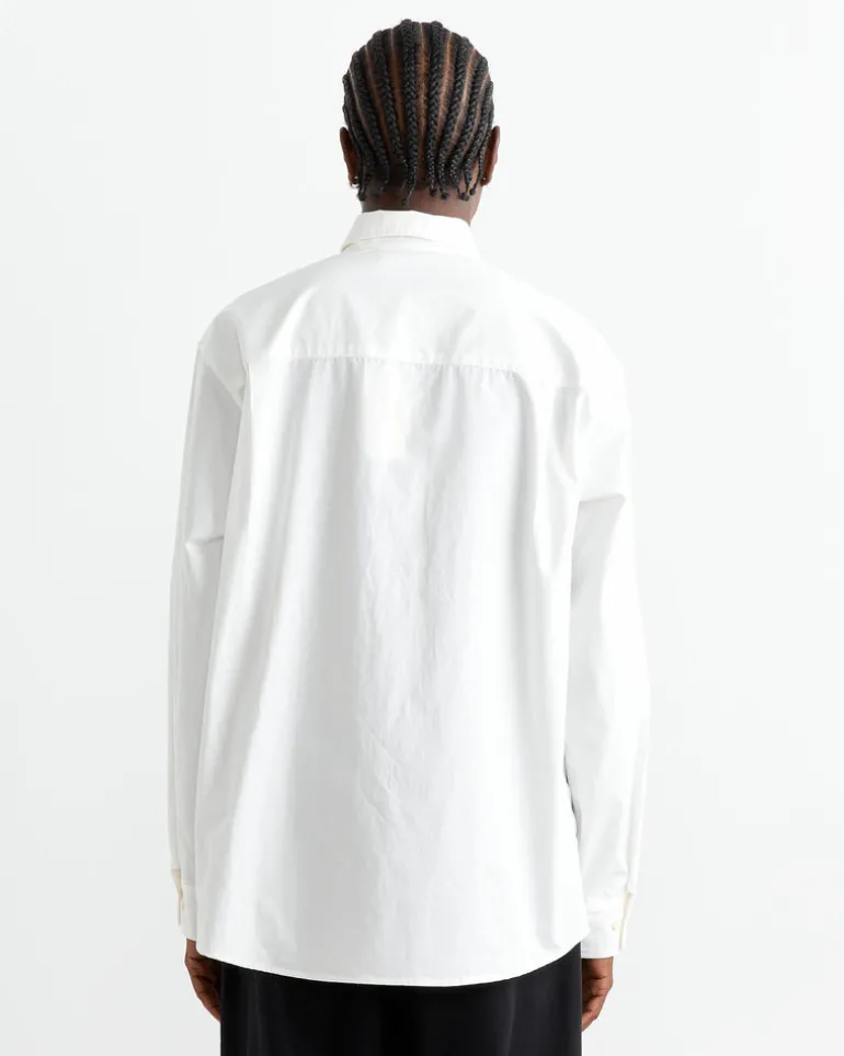 Routine Shirt in Organic Poplin White