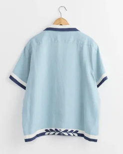 Seedling Stripe Shirt in White Blue