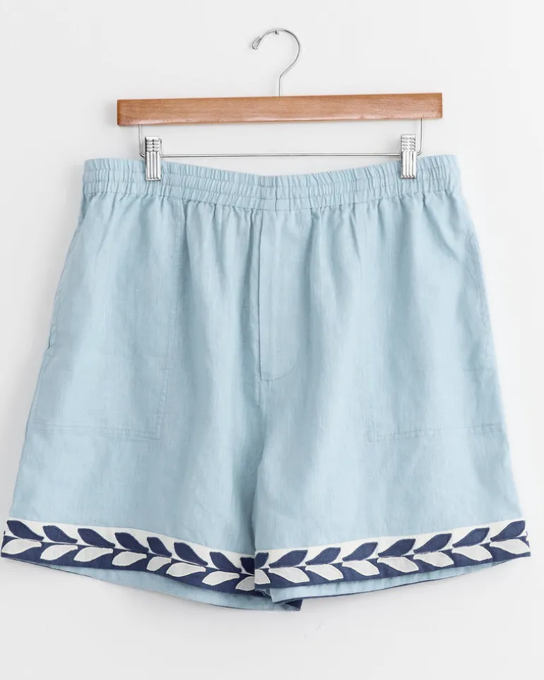 Seedling Stripe Short in White Blue