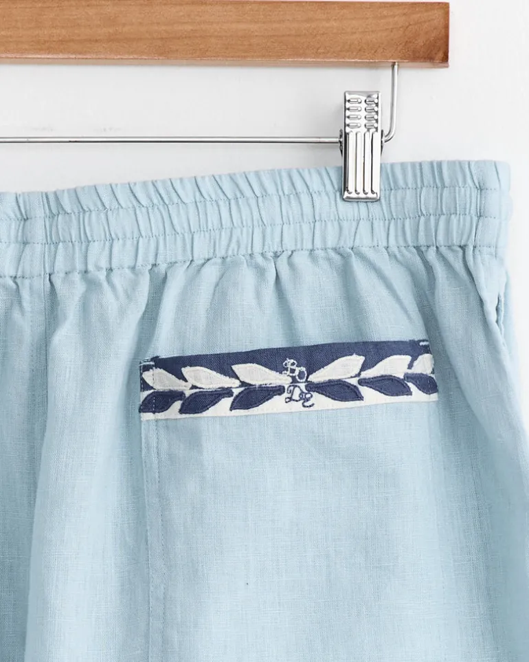 Seedling Stripe Short in White Blue