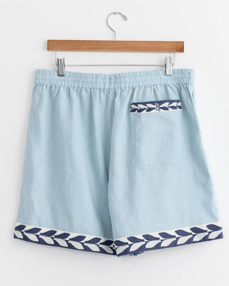 Seedling Stripe Short in White Blue