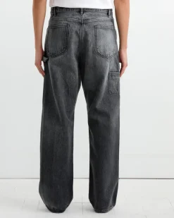 Selvedge Denim Painter Pant in Faded Black