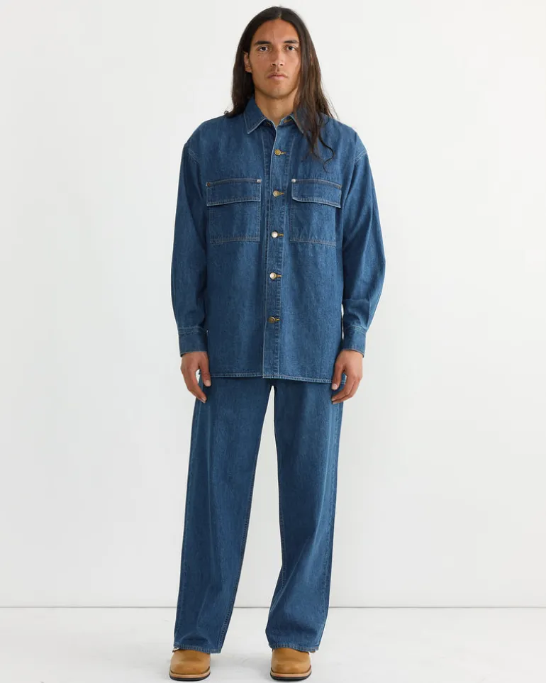 Selvedge Denim Shirt in Indigo