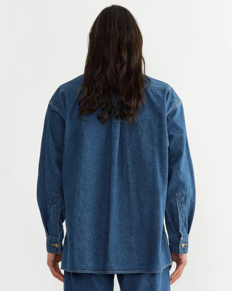 Selvedge Denim Shirt in Indigo