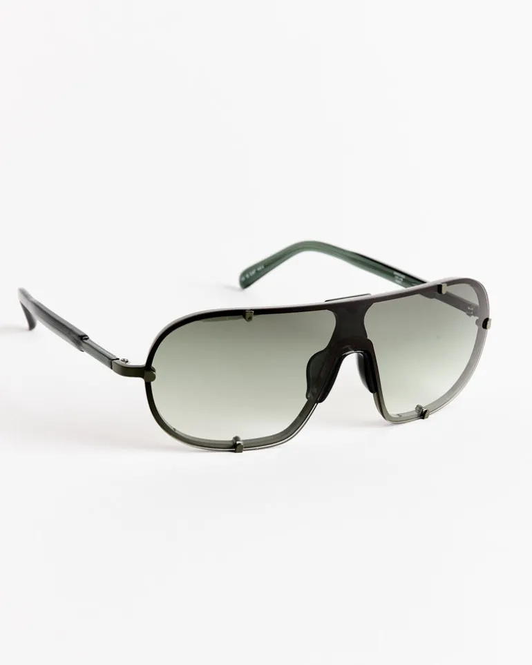 Shield Sunglasses in C2 Khaki/Green/Grey