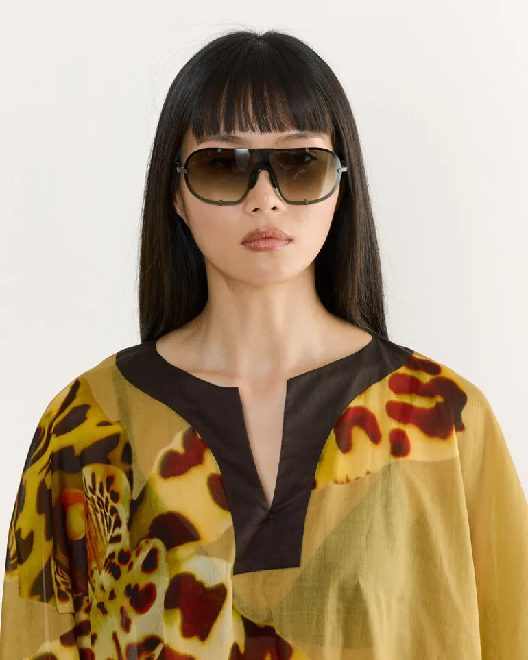 Shield Sunglasses in C2 Khaki/Green/Grey